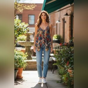 PJK Patterson J.Kincaid Sleeveless Cotton Boho‎ Top Women's